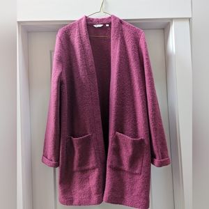 Reitmans Burgundy Long Cardigan Size M